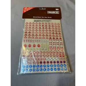 Vintage Faller Train Signs Diorama Plastic Signs with Decals